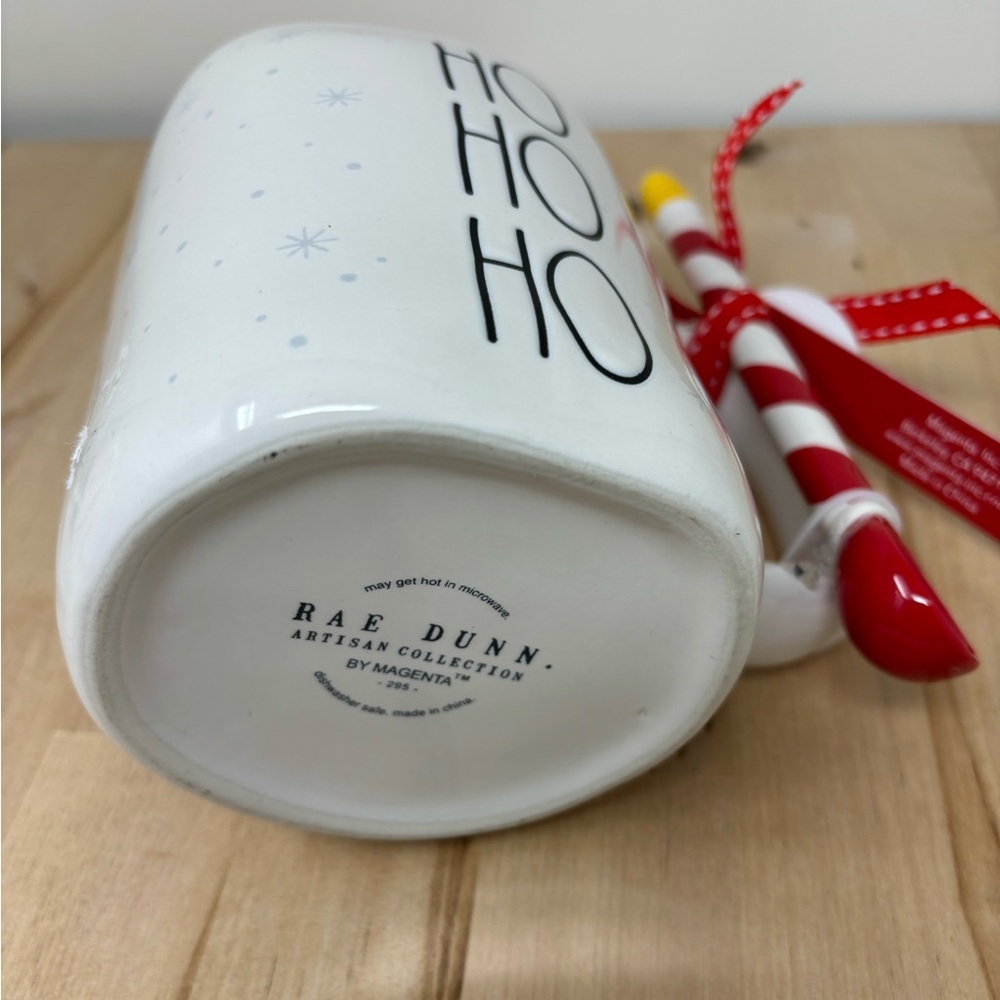 Rae Dunn Christmas HO HO HO Mug Double Sided With Snowflakes and North Pole New - Picture 4 of 4